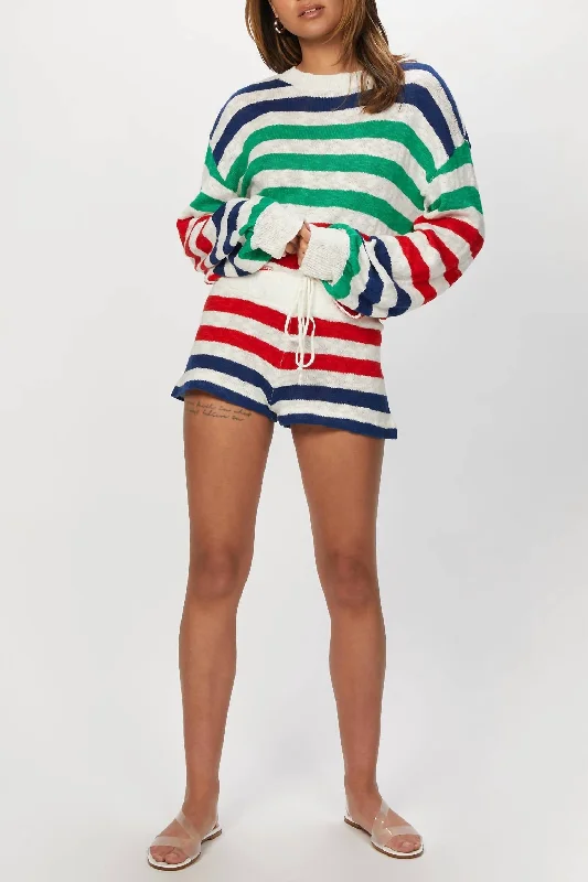 Ava Sweater In Nautical Stripe Polka Dot Checkered Tartan