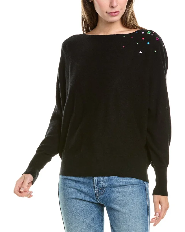 Brodie Cashmere Wool & Cashmere-Blend Hot Fix Off Shoulder Jumper Lightweight Heavyweight Midweight Brodie Cashmere Wool & Cashmere-Blend Hot Fix Off Shoulder Jumper Lightweight Heavyweight Midweight