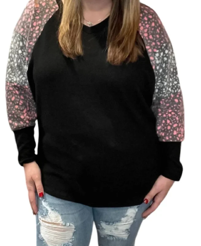 Dolman Sleeve Sweater In Black Zippered Buttoned Snapped