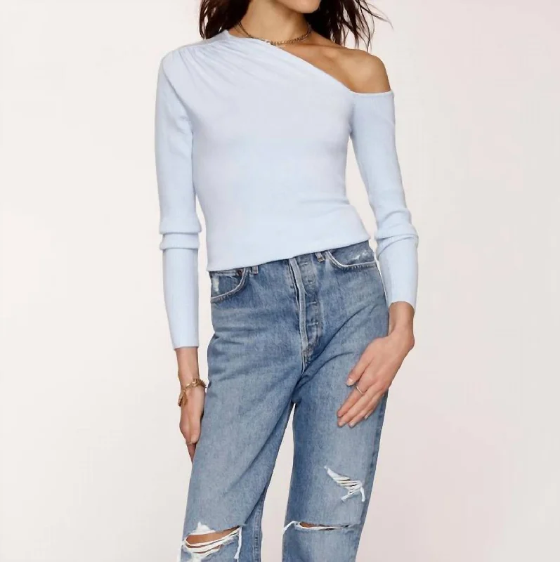Esna Sweater In Sky Sequined Glittery Shiny