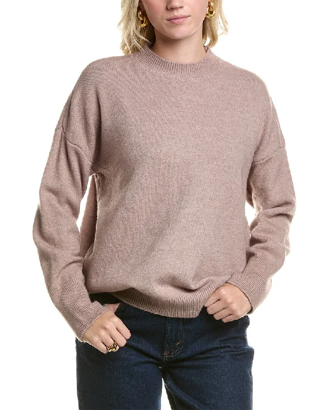 Femme Society Dropped-Shoulder Sweater Collared Crew Neck Turtle Neck