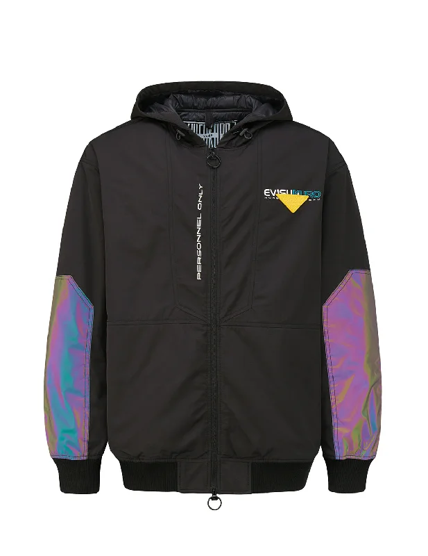 Frosty Seagull Print Padded Jacket Notch Collar Jacket Peter Pan Collar Jacket Cowl Neck Jacket