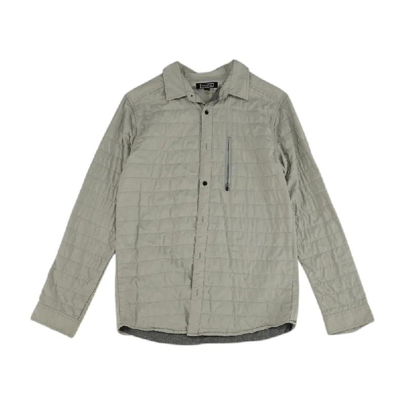 Gray Solid Lightweight Jacket Bomber Jacket Anorak Windbreaker