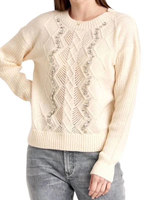 Katiya Sweater In Vintage Cream Anti-Pilling Anti-Shrink Durable