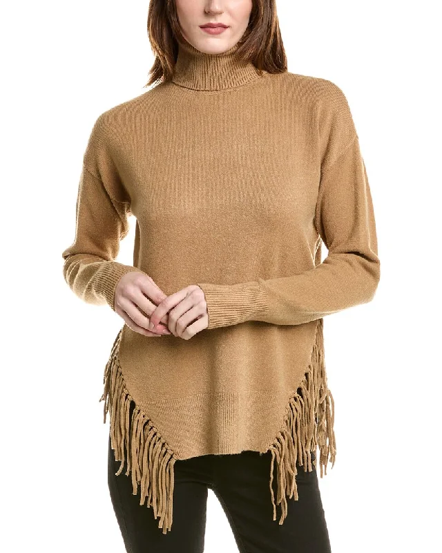 Love Token Fringe Sweater Satin Blend Silk Blend Wool Blend