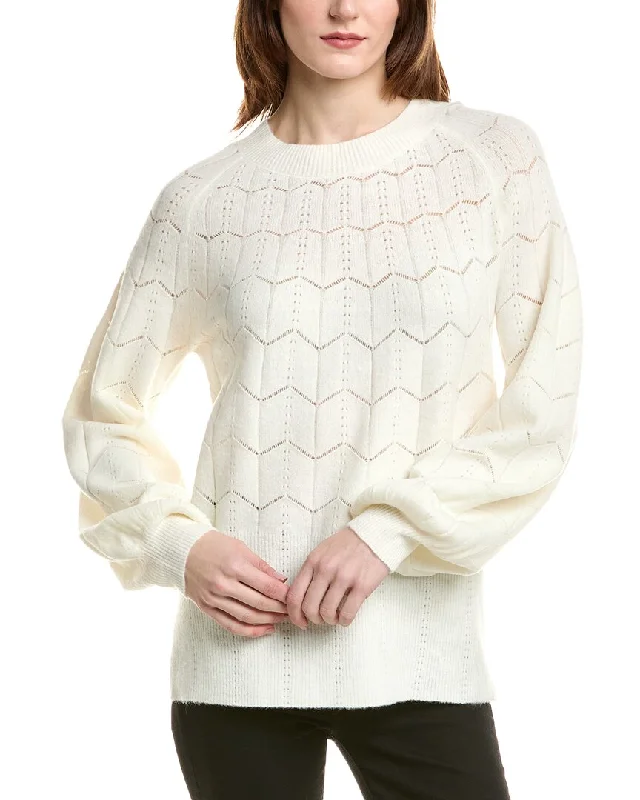 Love Token Pointelle Sweater High Neck Crew Neck V-Neck