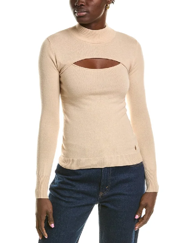 Milly Cutout Wool & Cashmere-Blend Turtleneck Sweater Welt Pockets Slit Pockets Flap Pockets Milly Cutout Wool & Cashmere-Blend Turtleneck Sweater Welt Pockets Slit Pockets Flap Pockets