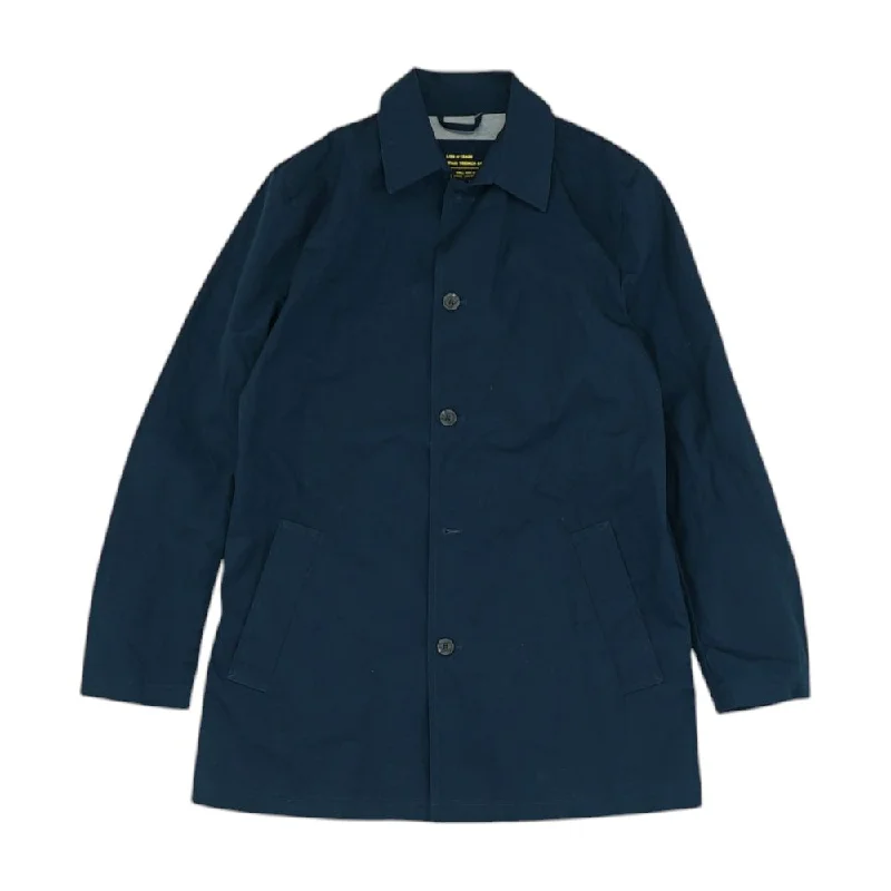 Navy Solid Jacket Belted Jacket Elasticated Jacket Padded Jacket