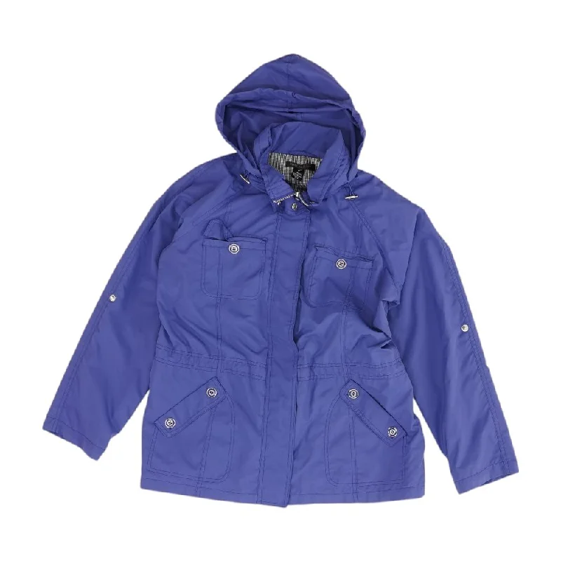 Purple Solid Jacket Anorak Shell Jacket Lightweight Jacket