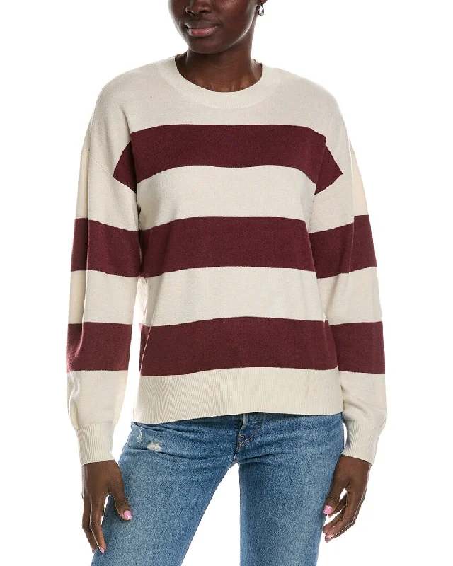 Splendid Iris Stripe Wool-Blend Sweater Anti-Pilling Anti-Shrink Durable