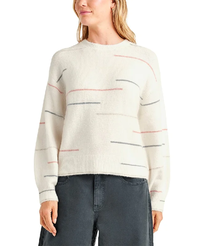 Splendid Quinn Stripe Wool & Alpaca-Blend Sweater Ribbed Striped Patterned