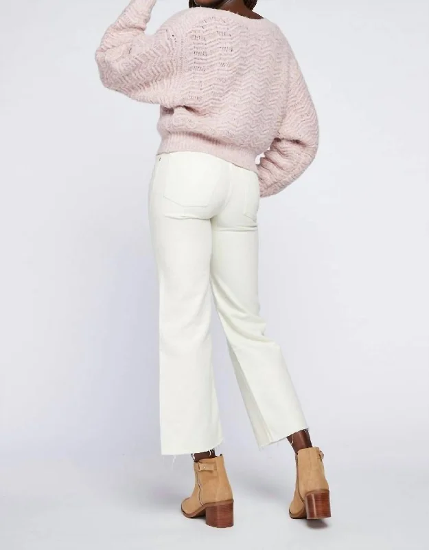 Tara Sweater In Blush Mix Silk Blend Satin Velvet