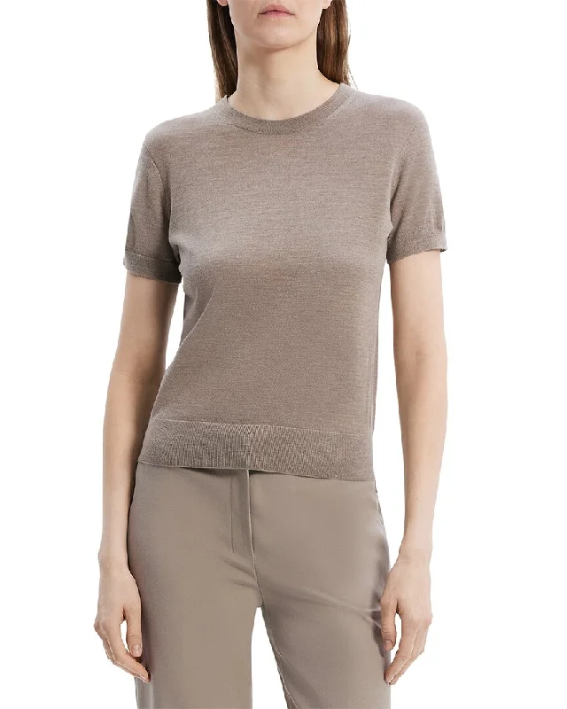 Theory Basic Wool Sweater Long Sweater Short Sweater Cropped Sweater