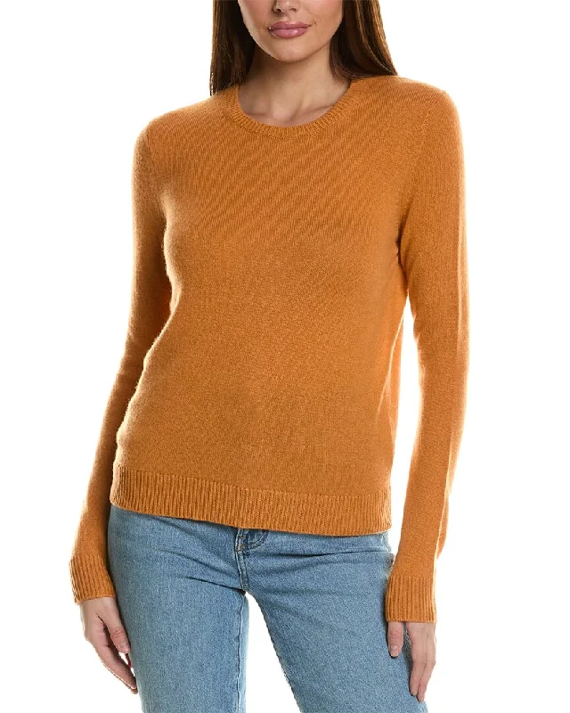 Theory Crewneck Feather Cashmere Sweater Spandex Rayon Corduroy