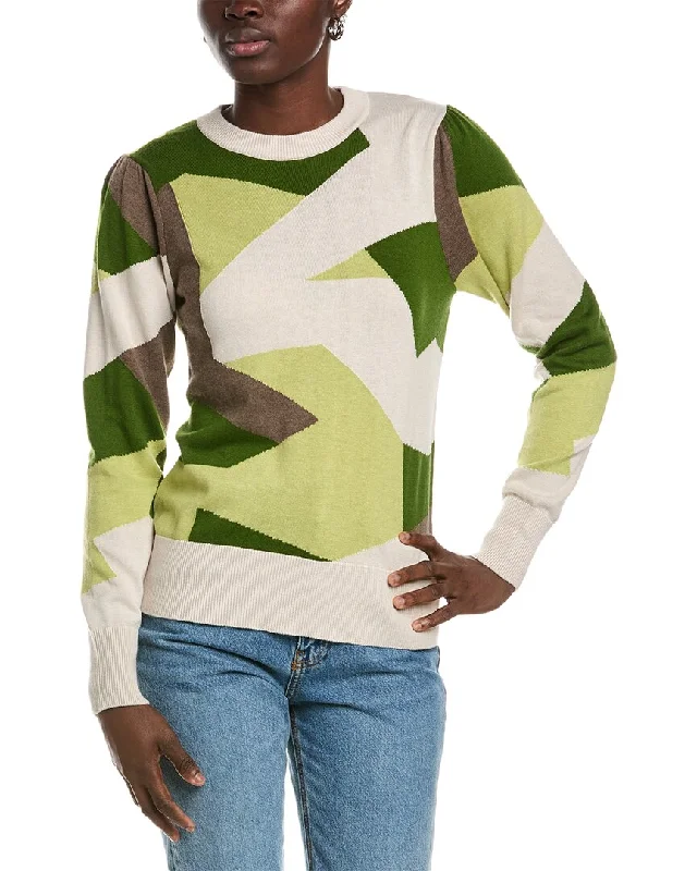 WISPR Camo Silk-Blend Sweater Polka Dot Checkered Tartan