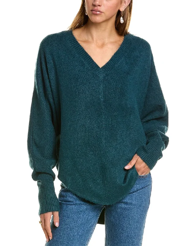 XCVI Gretchen V-Neck Sweater Thin Thick Dense