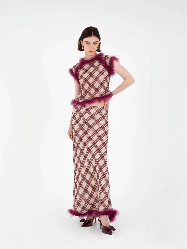 Balance skirt cashmere skirt plush