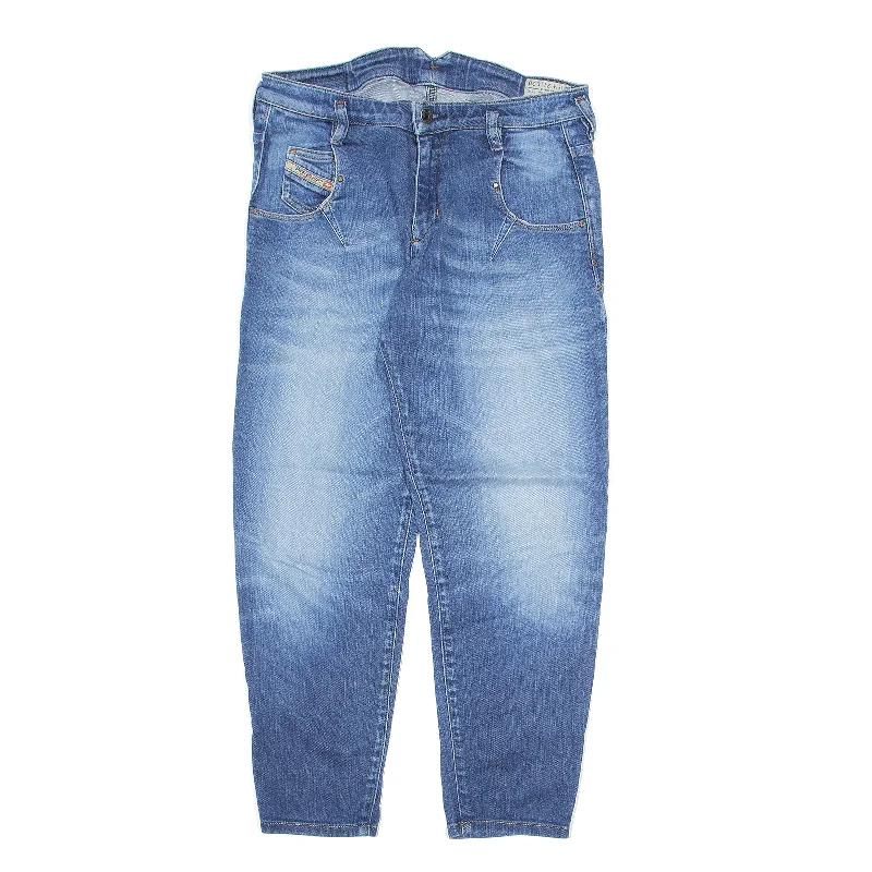 DIESEL Jeans Blue Denim Slim Tapered Stone Wash Womens W27 L23 Comfortable Faded High-Rise Jeans DIESEL Jeans Blue Denim Slim Tapered Stone Wash Womens W27 L23 Comfortable Faded High-Rise Jeans