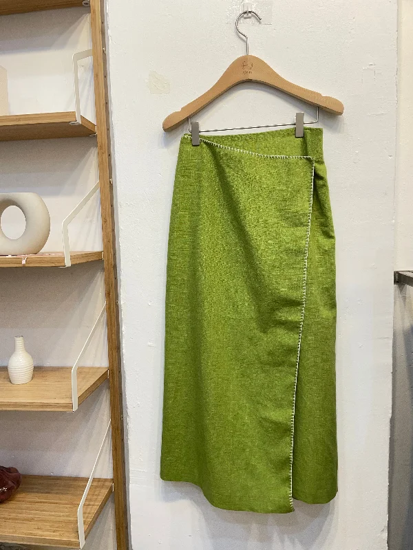 High quality linen unbalanced skirt boho skirt vibe