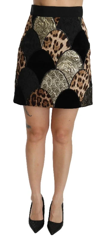 Dolce & Gabbana High-Waisted Leopard Print Skirt seamless skirt comfort