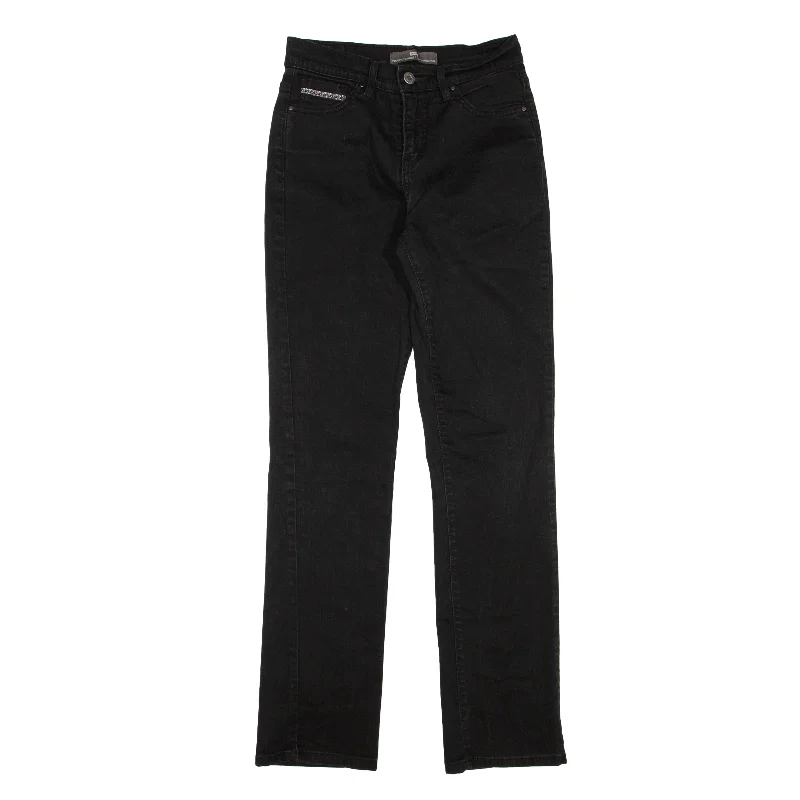 LEVI'S 512 Jeans Black Denim Slim Straight Womens W25 L30 Stylish High-Waist Jeans