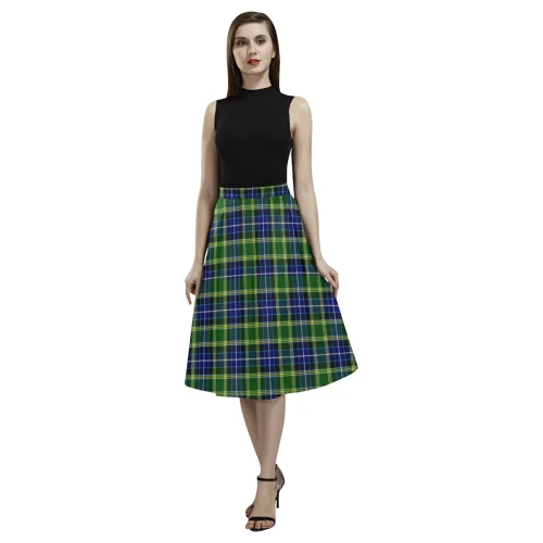 MacKellar Tartan Aoede Crepe Skirt linen skirt relaxed