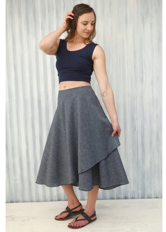Midnight Tennessee Wrap Skirt ruffled skirt detail