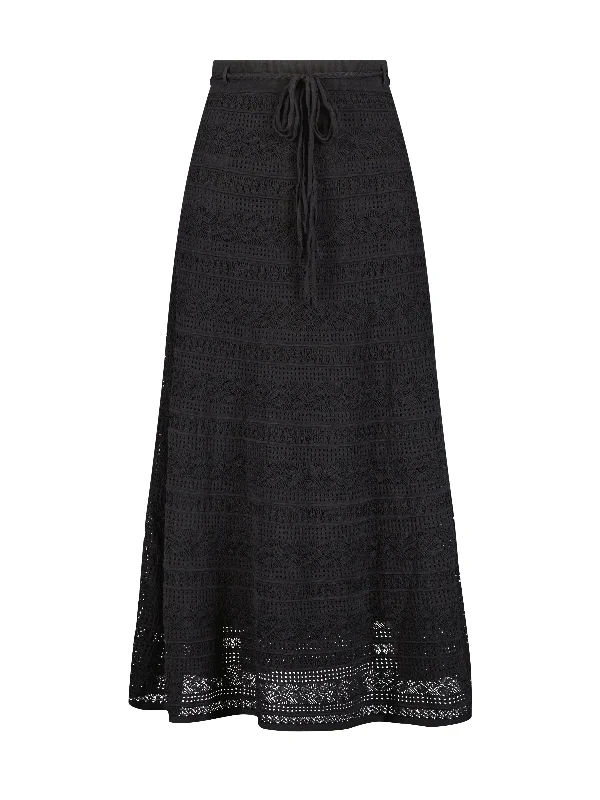 Oxford Knit Skirt wool skirt breathable