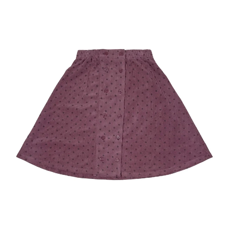 Phil and Phoebe Pink Corduroy Polka Dot Partin Skirt denim skirt classic