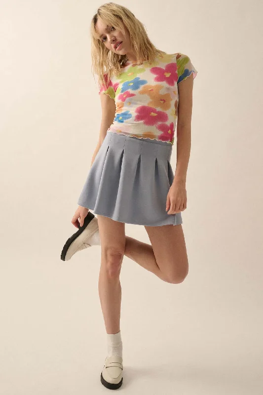 Premium Scuba Pleated Tennis Skort cashmere skirt fine