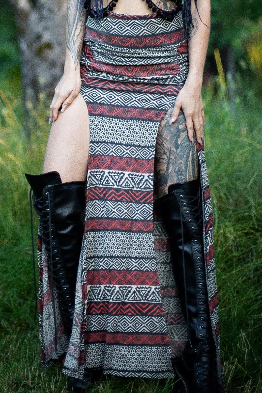 Black and Rust Tribal Print