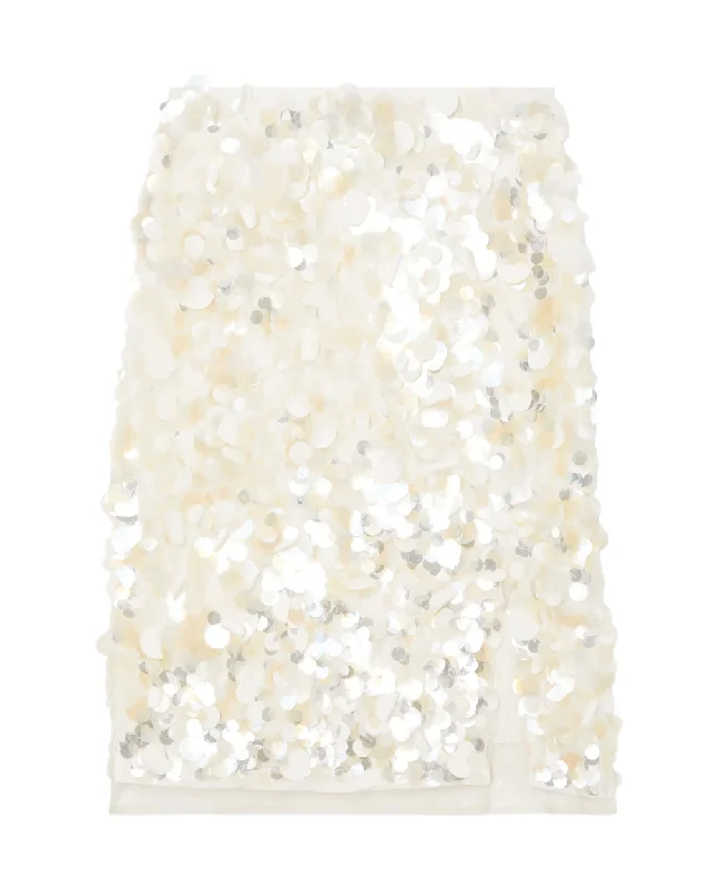 Cream Embellished Handmade Skirt velvet skirt luxurious