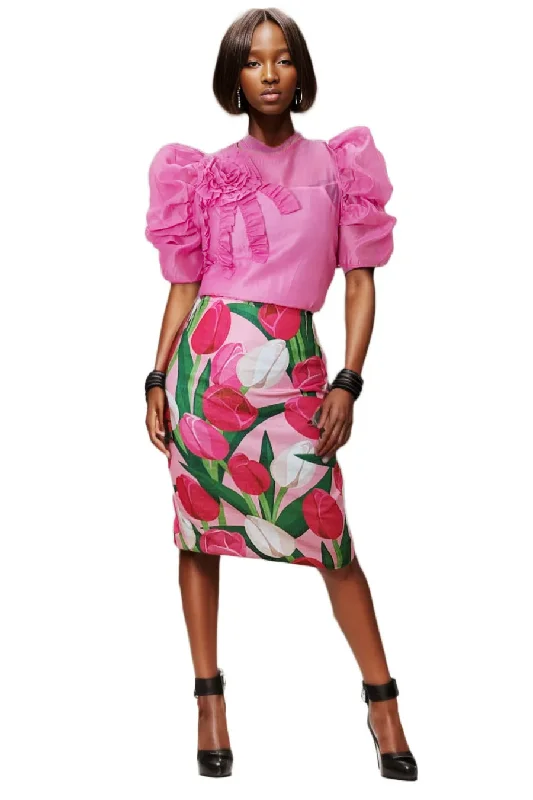 S2770 SKIRT chiffon skirt lightweight