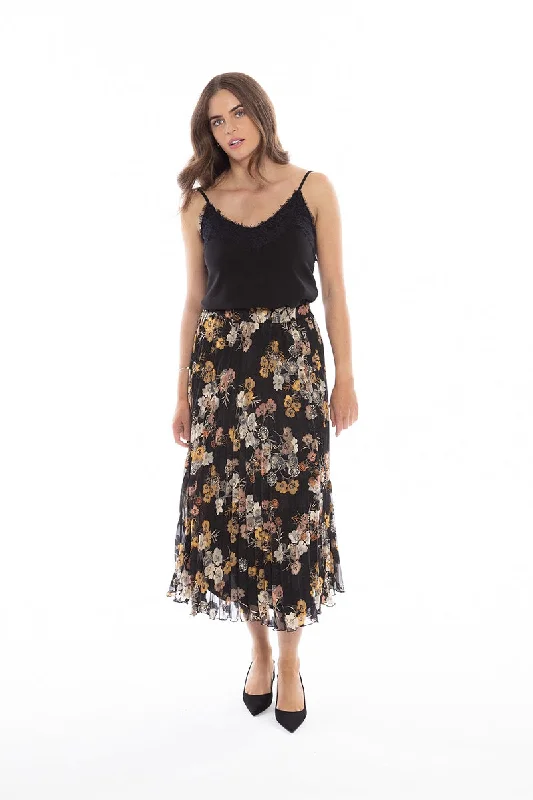 Seeking Lola Nifty Skirt - Glowing Bouquet mini skirt trendy