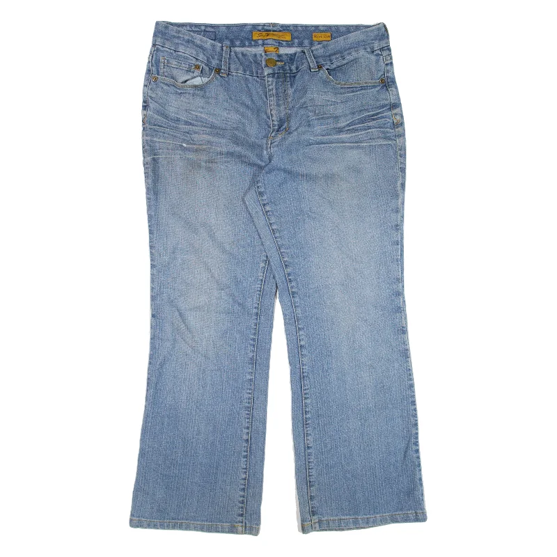 SEVEN7 Jeans Blue Denim Regular Bootcut Womens W35 L28 Fashionable Slim Fit Jeans