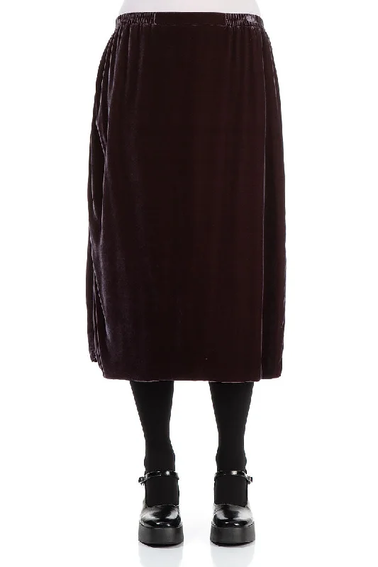 Straight Iron Silk Velvet Skirt wool skirt sturdy