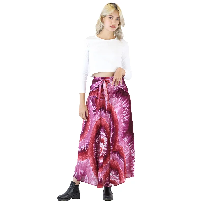 Tie Dye Lover Women's Bohemian Skirt in Pink SK0033 020258 02 lightweight skirt design