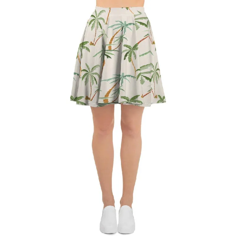 Tropical Palm Tree Hawaiian Print Women's Skirt relaxed fit skirt