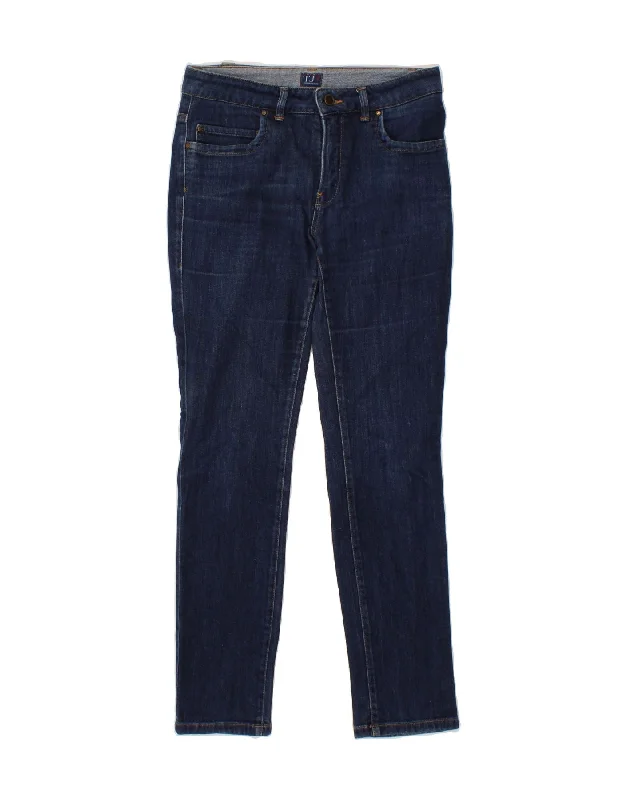 TRUSSARDI Womens Skinny Jeans W28 L29 Navy Blue Comfortable Dark Wash Jeans