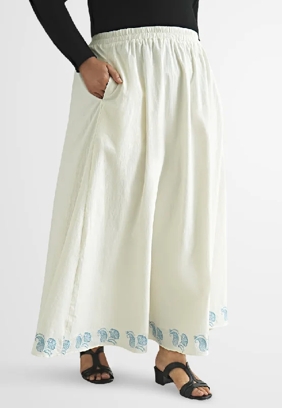 Yanis A-line Embroidery Long Skirt lightweight skirt design