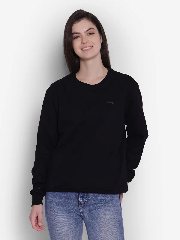 JUMP USA Women Solid Pullover Sweatshirt Hoodie with Zipper Placket Modern Functional JUMP USA Women Solid Pullover Sweatshirt Hoodie with Zipper Placket Modern Functional