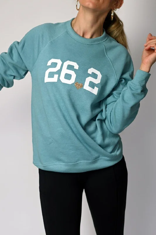 26.2 Heart Marathon Sweatshirt Hoodie with Full-Zip Functional Layering