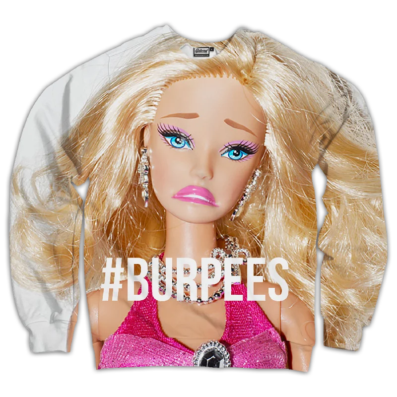 Burpees Unisex Sweatshirt Hoodie with Hem Applique Textured Unique