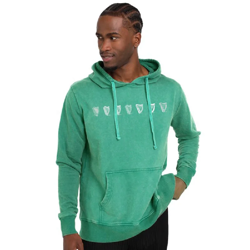 Guinness Green Evolution of The Harp Hoodie Hoodie with Batwing Sleeves Loose Dramatic Guinness Green Evolution of The Harp Hoodie Hoodie with Batwing Sleeves Loose Dramatic