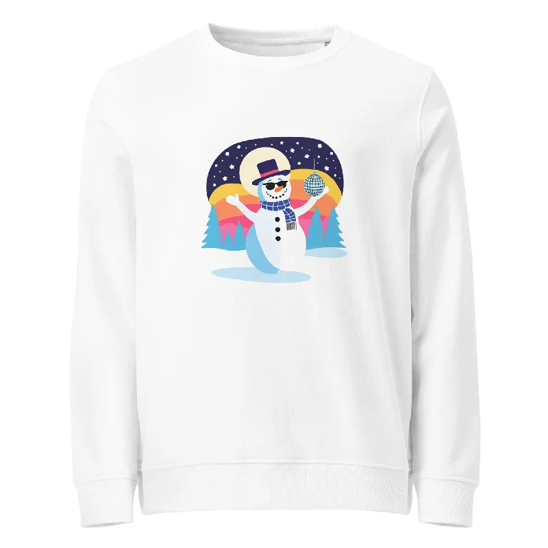 Disco Frosty Christmas Graphic Women Organic Sweatshirt Hoodie with Ribbed Cuffs Snug Fit Comfort Disco Frosty Christmas Graphic Women Organic Sweatshirt Hoodie with Ribbed Cuffs Snug Fit Comfort