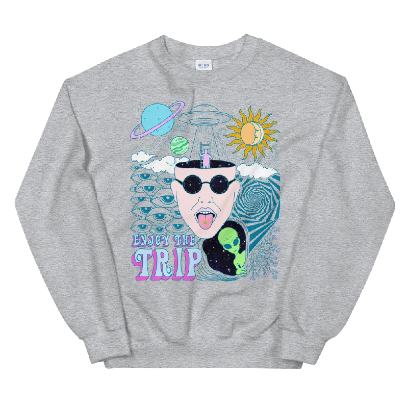 Enjoy The Trip Graphic Sweatshirt Hoodie with Strings Custom Fit Adjustable