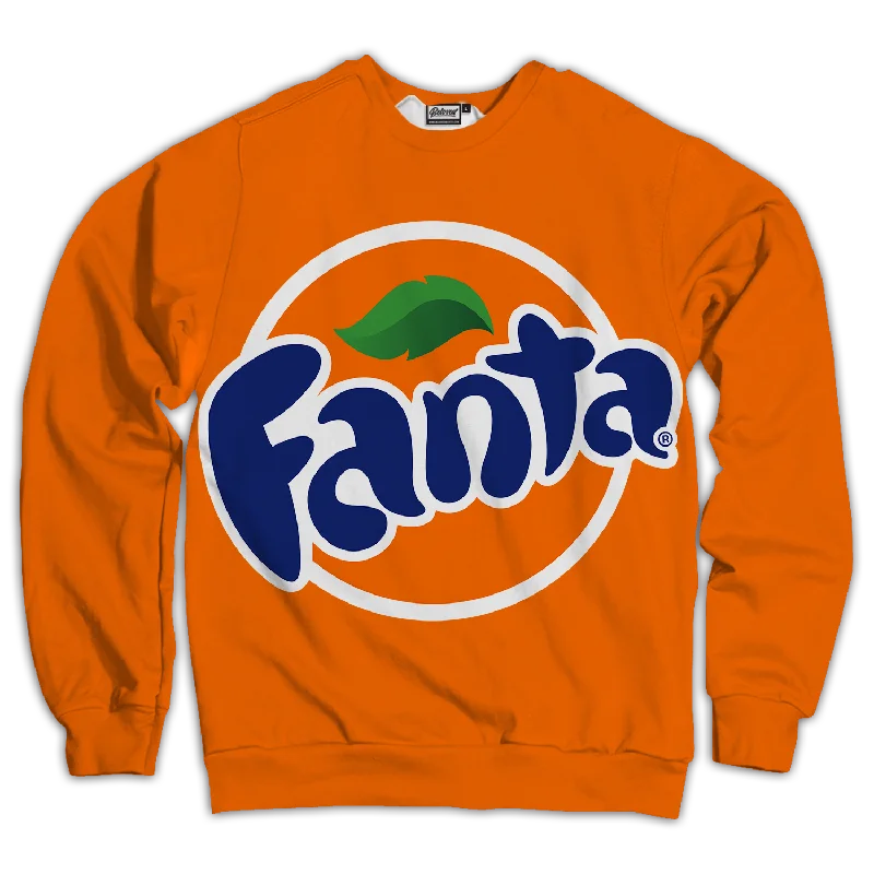 Fanta Orange Soda Unisex Sweatshirt Hoodie with Hem Applique Textured Unique