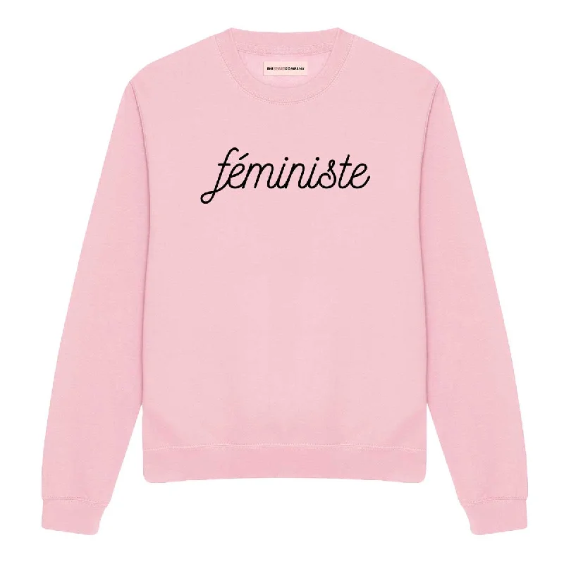 Féministe Feminist Sweatshirt Hoodie with Sequins Glamorous Eye-catching