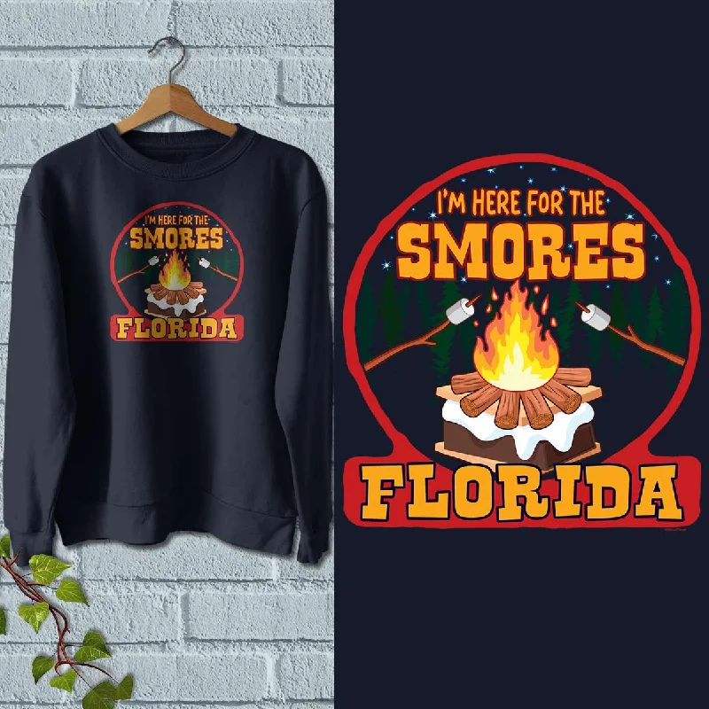 Florida Here For The Smores Sweatshirt Adult Unisex S-XXL Hoodie with Side Slits Relaxed Casual Florida Here For The Smores Sweatshirt Adult Unisex S-XXL Hoodie with Side Slits Relaxed Casual