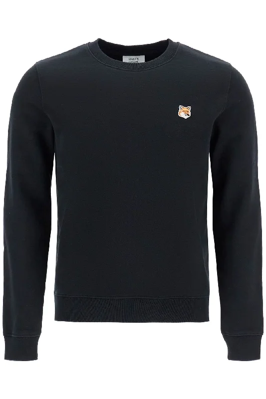 Fox Head Regular Fit Sweatshirt Hoodie with Applique Textured Unique